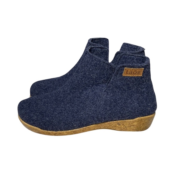 TAOS Woolly Boolly Navy Blue Ankle Boots Booties Shoes Women's Size 38, US 7/7.5 - Picture 3 of 9